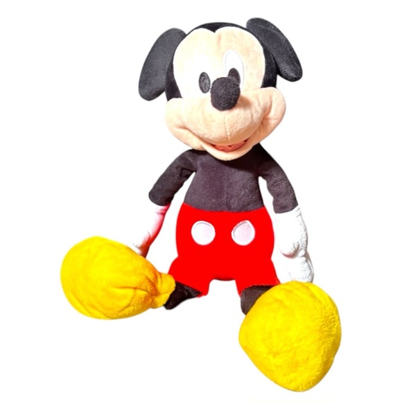 Walt Disney’s Mickey Mouse Plush 16” when standing. Yellow black white red - Picture 1 of 6